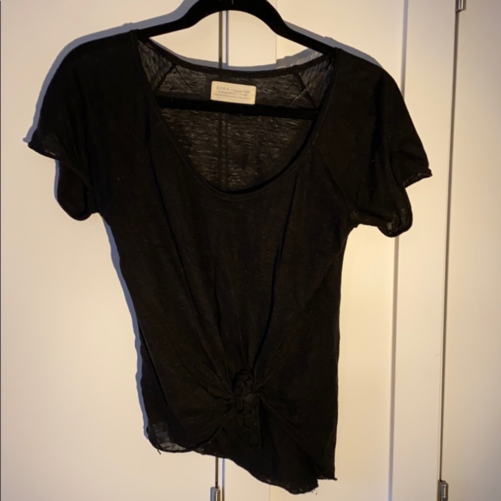 Semi sheer black t-shirt